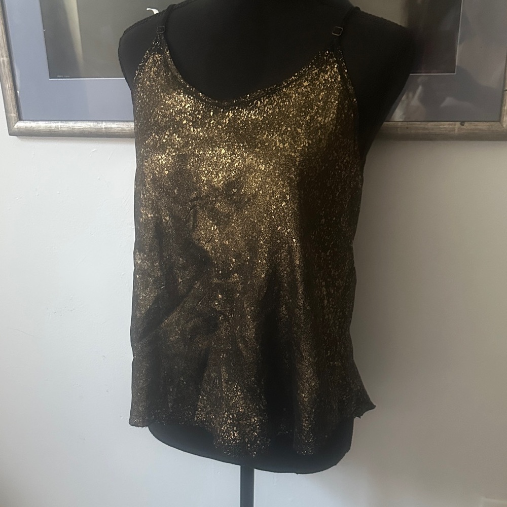 RtA Metallic Gold Tank Top